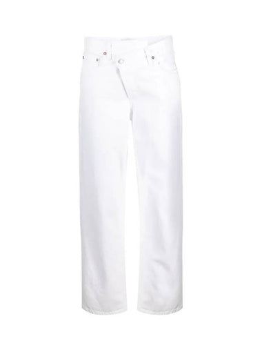 Criss Cross Upsized Straight Jeans White - AGOLDE - BALAAN 1