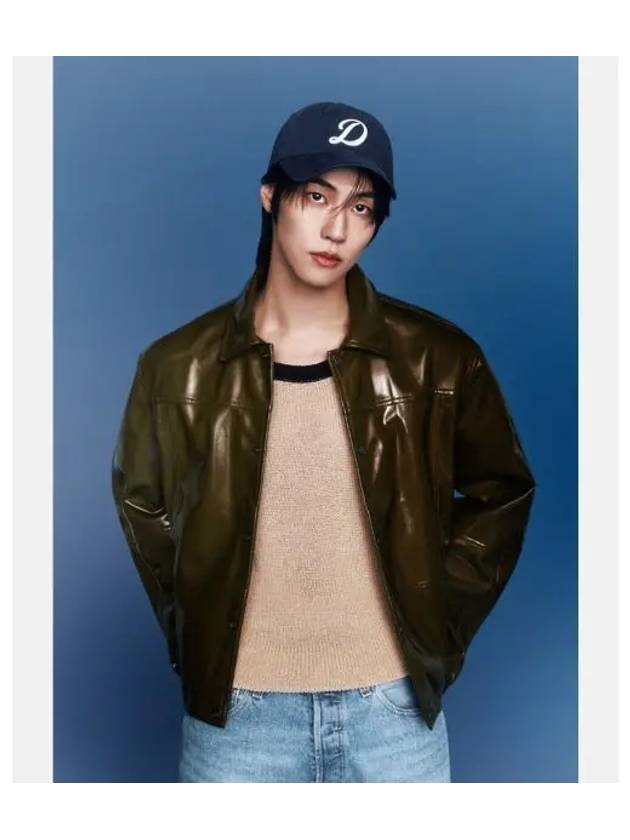 Seunghyeop Lee wearing initial logo embroidered ball cap navy SP323UCP90 - DESCENTE - BALAAN 1