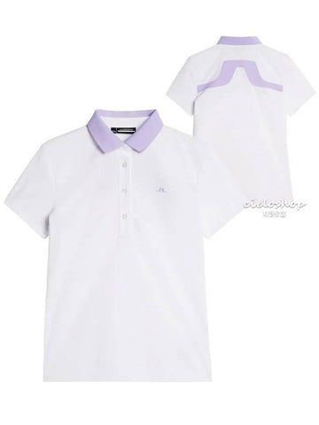 CASSIE Women s Golf Polo Short Sleeve T Shirt White GWJT10732 - J.LINDEBERG - BALAAN 1