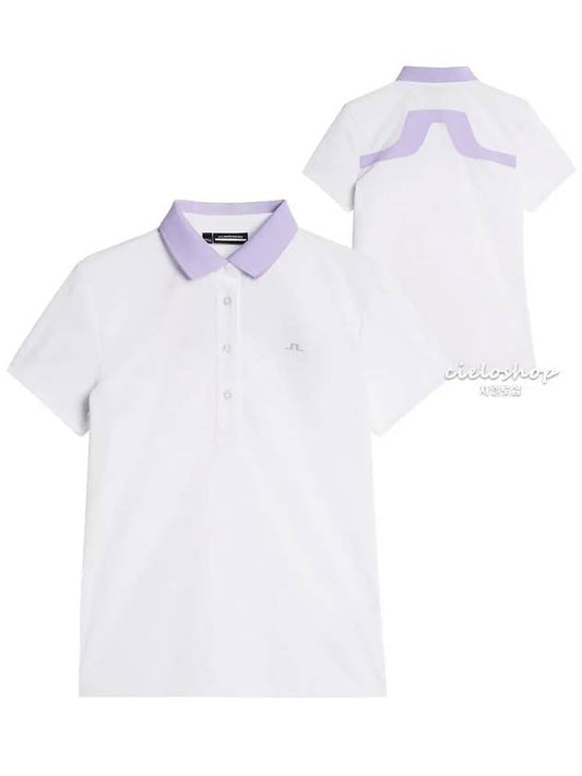 CASSIE Women s Golf Polo Short Sleeve T Shirt White GWJT10732 - J.LINDEBERG - BALAAN 1