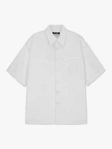 Oversized logo patch short sleeve shirt white 231M2450010 - RAF SIMONS - BALAAN 1