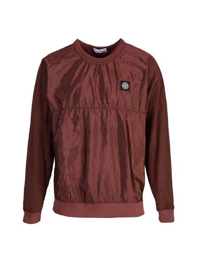 Wappen Patch Nylon Metal Sweatshirt Brown - STONE ISLAND - BALAAN 3