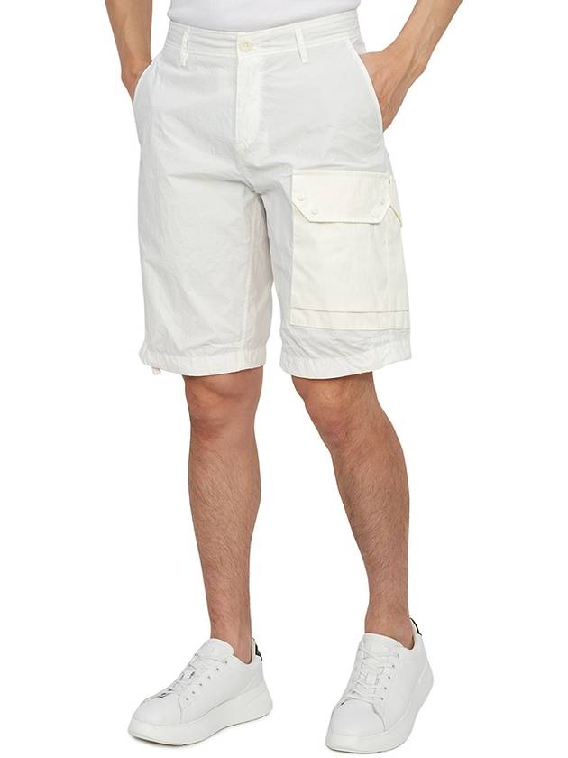 Nylon Tactel Cargo Bermuda Shorts White - TEN C - BALAAN 6