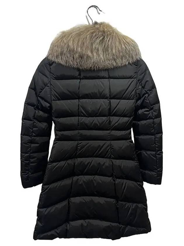 Hirondelle Fox Fur Collar Long Padding Black - MONCLER - BALAAN 4