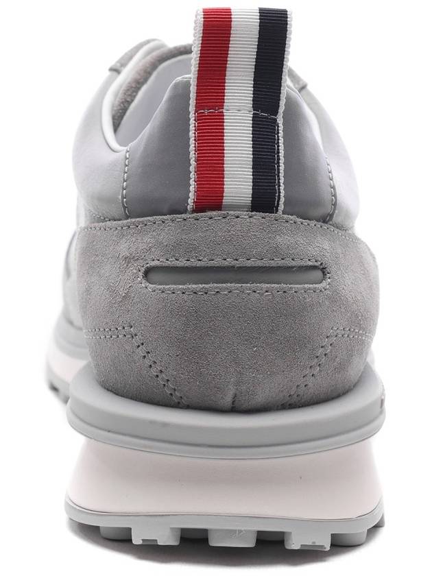 Vitello Alumni Trainer Caprede Low Top Sneakers Grey - THOM BROWNE - BALAAN 5