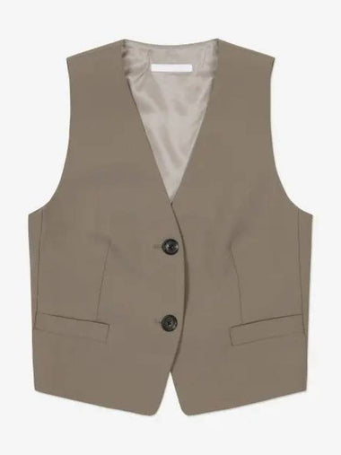 Helmut Lang Bent Vest Taupe M05HW102QE0 - HELMUT LANG - BALAAN 1