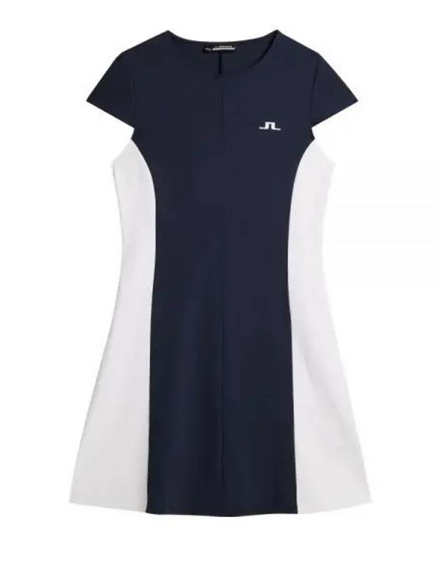 Maxime Golf A-Shape Short Dress Navy - J.LINDEBERG - BALAAN 2