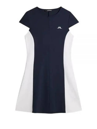 Maxime Golf A-Shape Short Dress Navy - J.LINDEBERG - BALAAN 2