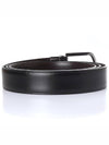 Round Buckle 30mm Reversible Leather Belt Black Brown - MONTBLANC - BALAAN 4