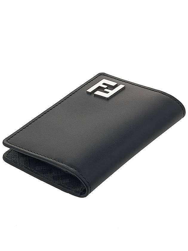 FF Square Leather Card Wallet Black - FENDI - BALAAN 5