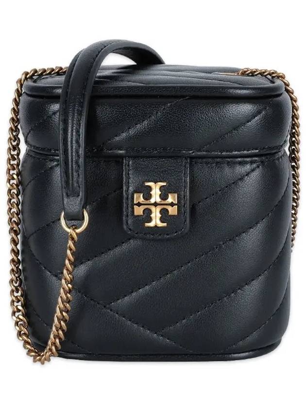 Kira Chevron Mini Vanity Cross Bag Black - TORY BURCH - BALAAN 1