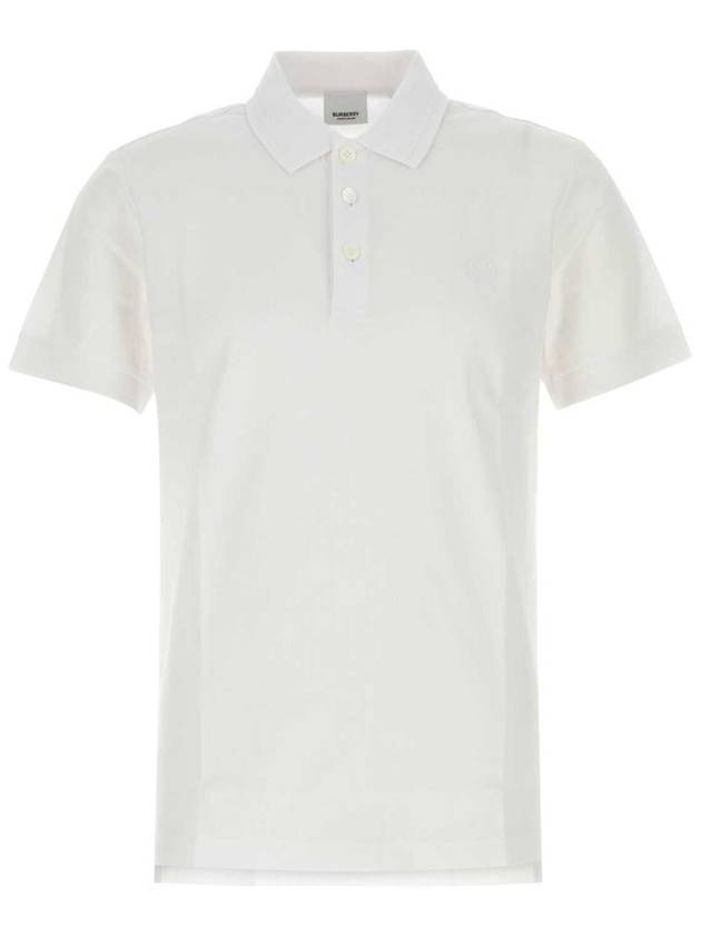 Monogram Embroidery Polo Shirt White - BURBERRY - BALAAN 2