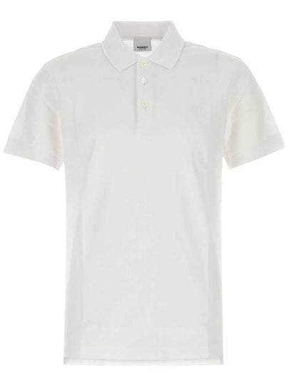 Monogram Embroidery Polo Shirt White - BURBERRY - BALAAN 2