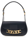 V Logo Chain Shoulder Bag Black - VALENTINO - BALAAN 2