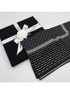 Silk scarf CC logo lettering square black - CHANEL - BALAAN 4