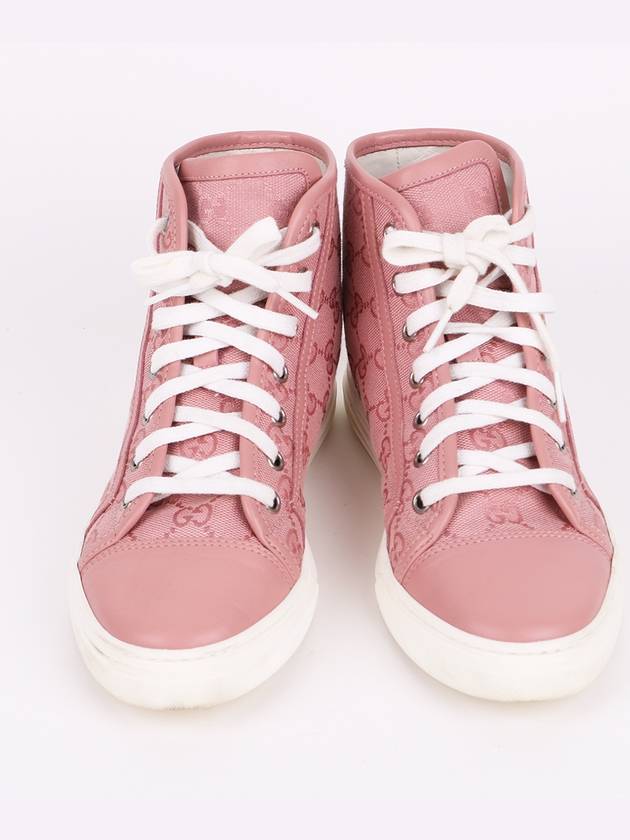 GG pattern pink high top sneakers 426186 - GUCCI - BALAAN 3