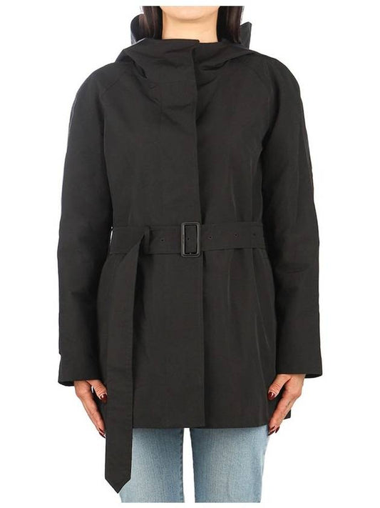 Technical cotton paille hooded car coat - BURBERRY - BALAAN 2