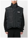 Cocoon Logo Print Padded Vest Black - BALENCIAGA - BALAAN 4