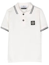 Polo White Kids Short Sleeve 761621348 V0001 - STONE ISLAND - BALAAN 4