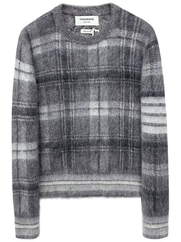 23FW Tartan Mohair Knit MKA487F - THOM BROWNE - BALAAN 1