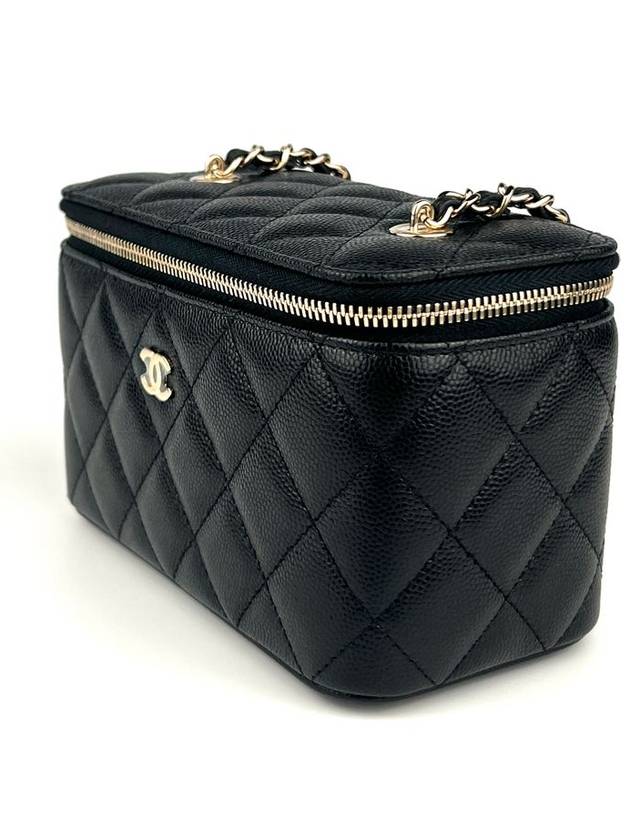 Classic Vanity Rectangular Black Gold Caviar AP1341 - CHANEL - BALAAN 4