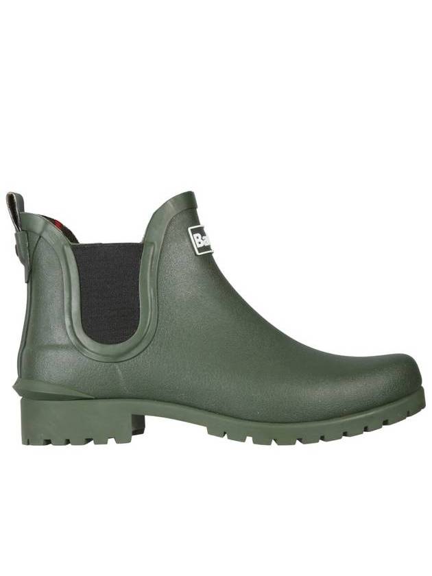 Women's Wilton Wellington Chelsea Rain Boots Green - BARBOUR - BALAAN 1