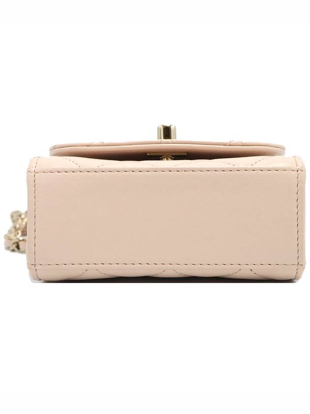 Chanel A81633 Light Beige Lambskin Gold CC Logo Trendy Mini Cross Bag 31st - CHANEL - BALAAN 6