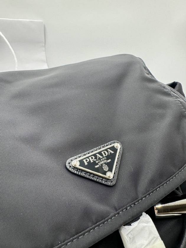 Nylon Triangle Logo Pocono Backpack Black - PRADA - BALAAN 10