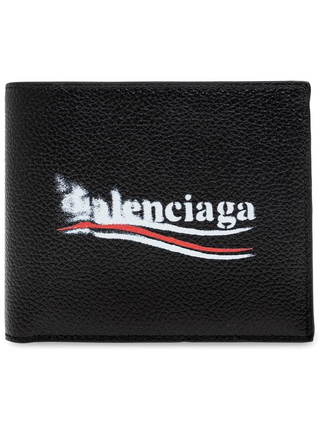 Wave Logo Half Wallet Black - BALENCIAGA - BALAAN 2