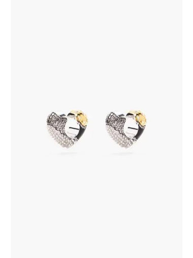 Patchwork Bubble Heart Hoops Silver Multi MBECM24003SVX - MARC JACOBS - BALAAN 1