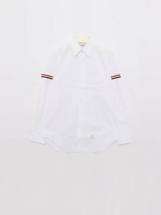 Armband Oxford Long Sleeve Shirt White - THOM BROWNE - BALAAN 4