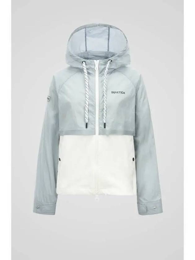 Saona Light Gray Women s Wind Jacket - DUVETICA - BALAAN 1