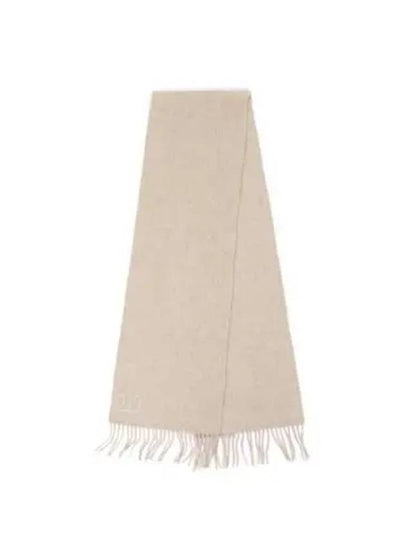 Wsdalia Logo Fringe Cashmere Muffler Beige - MAX MARA - BALAAN 2