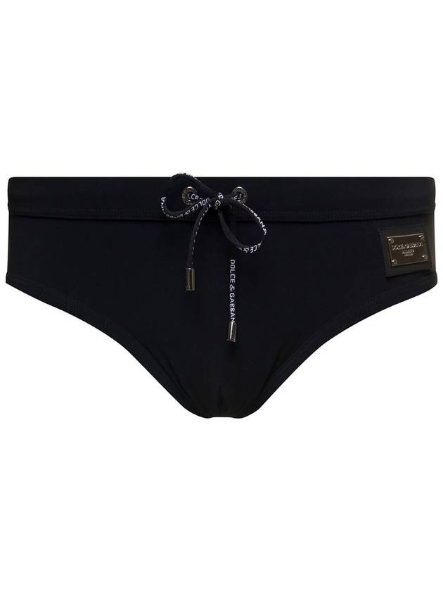 Men's Logo Swim Briefs Black - DOLCE&GABBANA - BALAAN 2