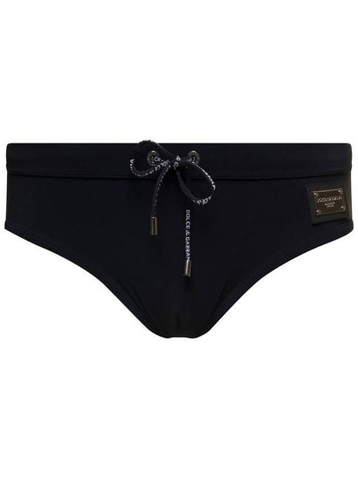 Men's Logo Swim Briefs Black - DOLCE&GABBANA - BALAAN 2