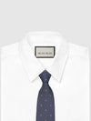 GG Interlocking Logo Silk Tie Black Navy - GUCCI - BALAAN 3