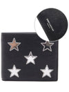 Glow Star Patch Half Wallet Black - SAINT LAURENT - BALAAN 2