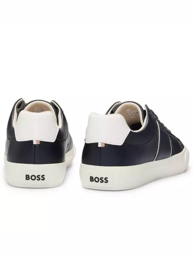 Green Faux leather trainers with plain and grained textures 50522833 401 sneakers - HUGO BOSS - BALAAN 6