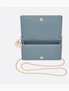 Lady Cannage Lambskin Chain Pouch Bag Cloud Blue - DIOR - BALAAN 4