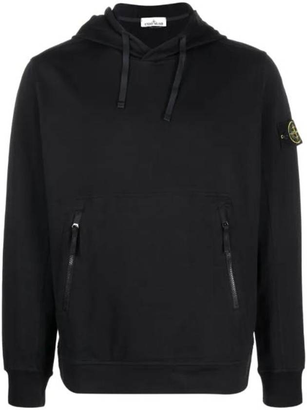 Cotton Wappen Patch Hoodie Navy - STONE ISLAND - BALAAN 1