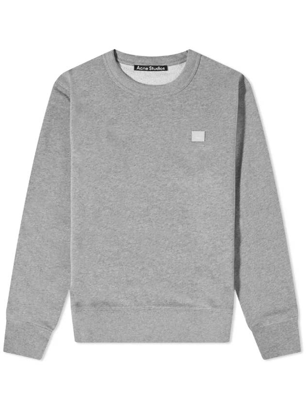 Face Logo Patch Cotton Sweatshirt Grey - ACNE STUDIOS - BALAAN 2