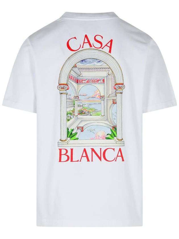 Casablanca 'Le Passage' White Cotton T-Shirt - CASABLANCA - BALAAN 3