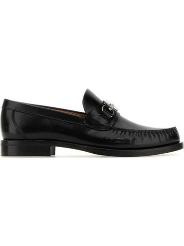 Gancini Ornament Loafer Black - SALVATORE FERRAGAMO - BALAAN 1