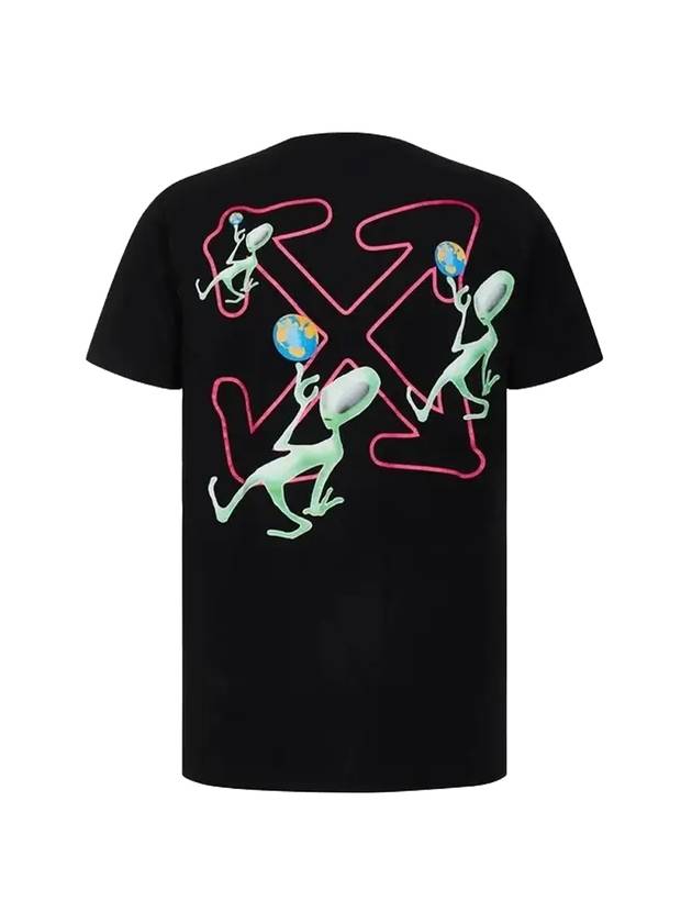 alien graphic print short sleeve t-shirt black - OFF WHITE - BALAAN 1