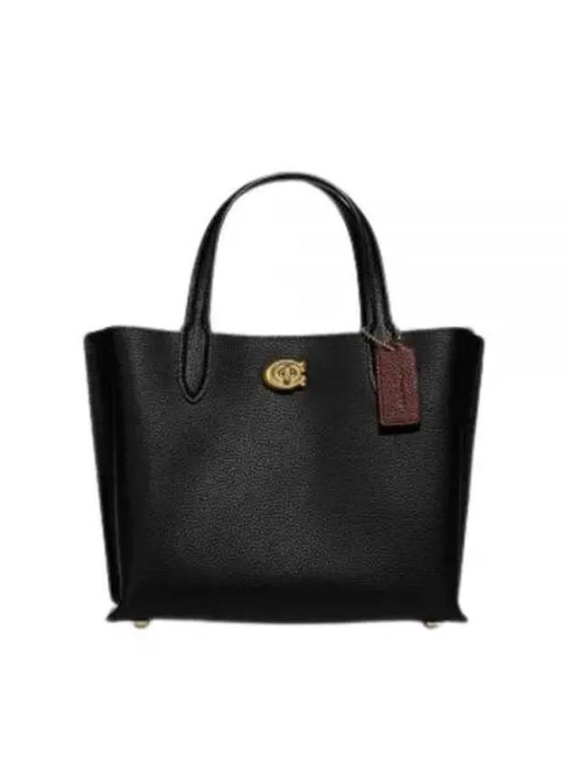 Willow Leather Tote Bag Black - COACH - BALAAN 2