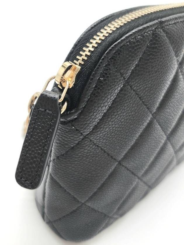 Classic Half Moon Caviar Mini Cross Bag Black - CHANEL - BALAAN 7