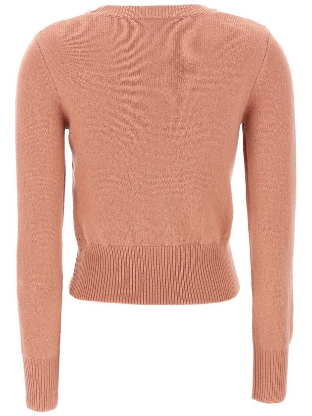 M-Areesa Jumper Embroidered Cut-Out Logo Knit Top Pink - DIESEL - BALAAN 3