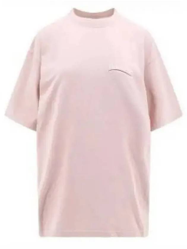 Wave Logo Political Campaign Large Fit Short Sleeve T-Shirt Pink - BALENCIAGA - BALAAN 2