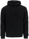 Lens Patch Merino Wool Hoodie Black - CP COMPANY - BALAAN 2