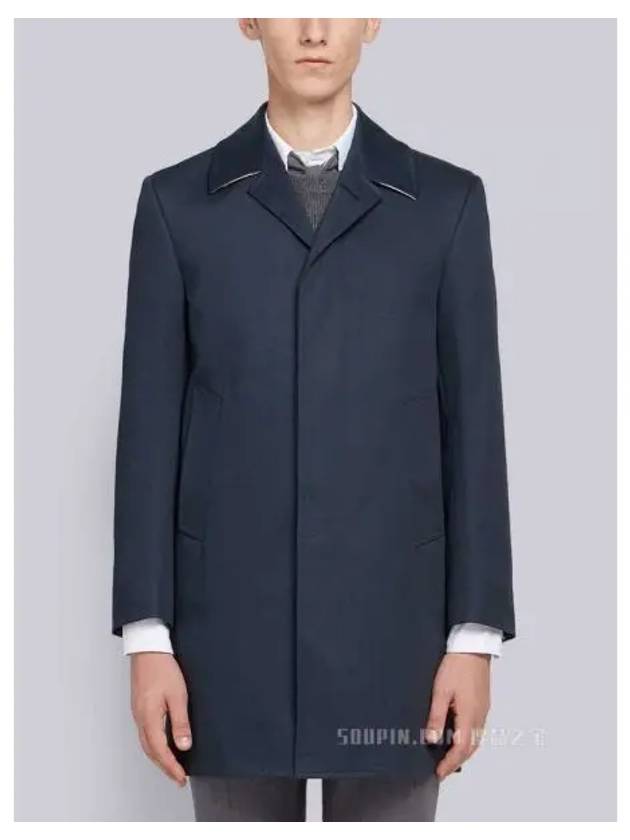 Men's Mackintosh Bal Collar Classic Single Coat Navy - THOM BROWNE - BALAAN 2